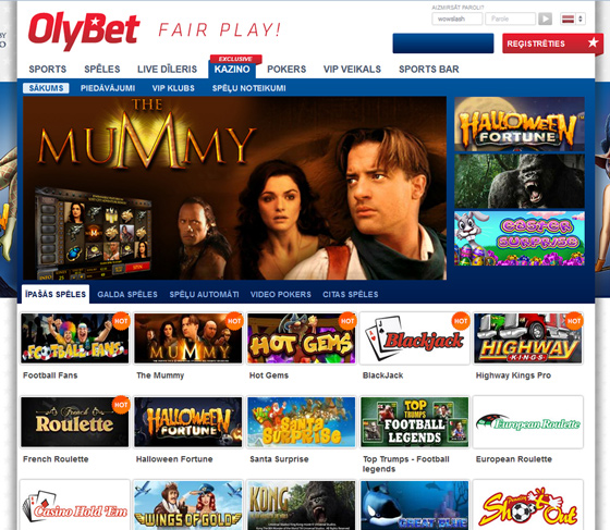 Olybet Online kazino